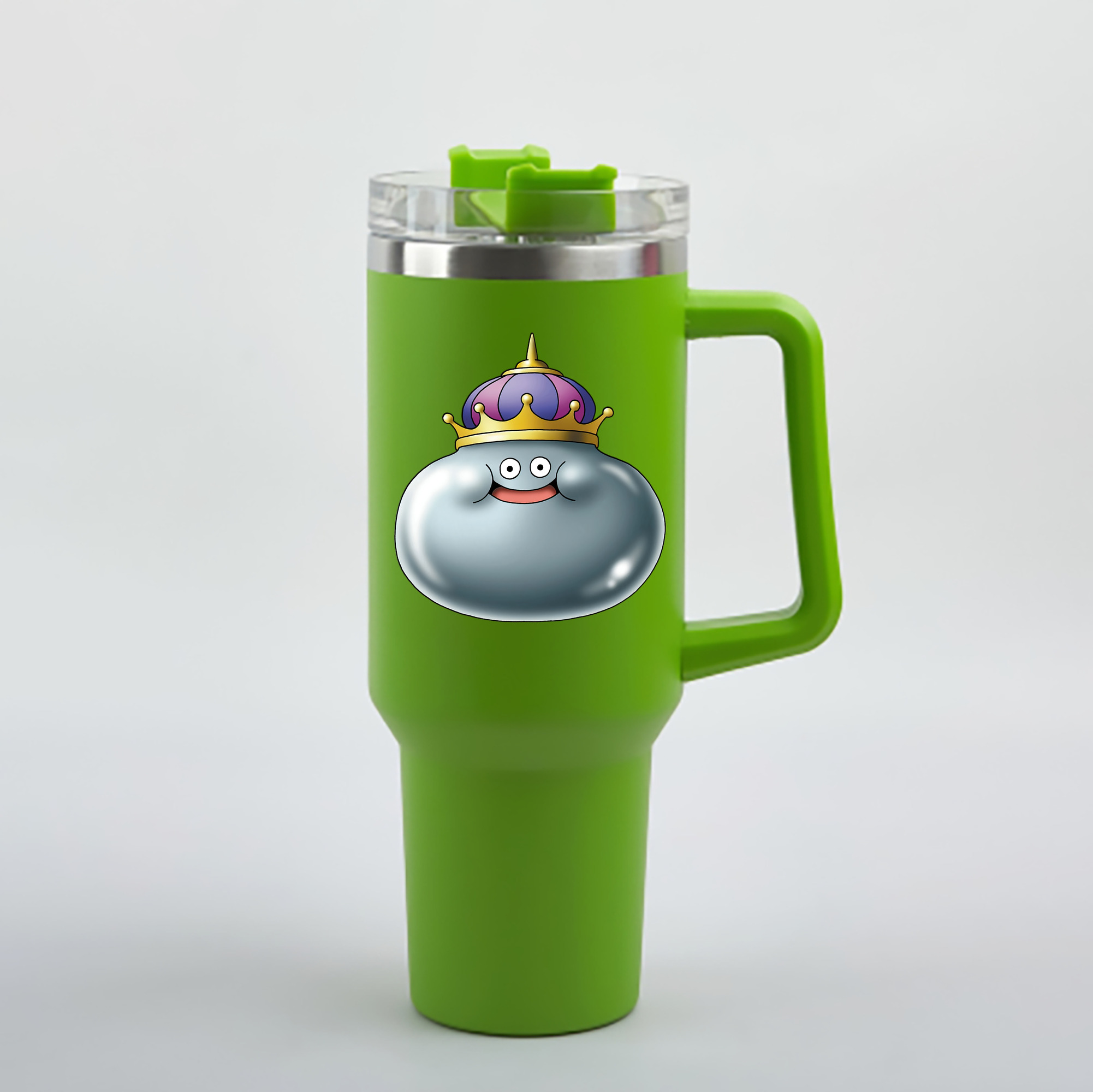 （画像用） ドラゴンクエスト Doragon Kuesuto Dragon Quest 1200mL車用タンブラー - クリスタルステッカー（プラスチックストロー付き）
